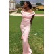 Mermaid Long Pink Off-the-Shoulder Bridesmaid Dresses 3010342 Mermaid Long Pink Off-the-Shoulder Bridesmaid Dresses 3010342
