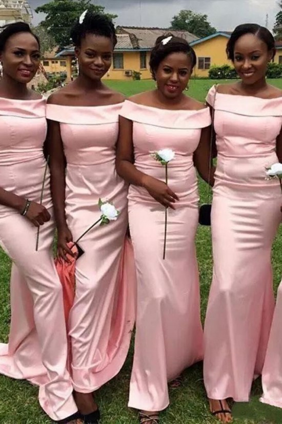 Mermaid Long Pink Off-the-Shoulder Bridesmaid Dresses 3010342 Mermaid Long Pink Off-the-Shoulder Bridesmaid Dresses 3010342