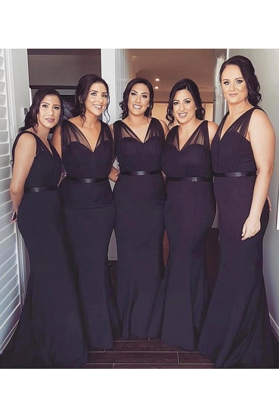 Mermaid V-Neck Long Bridesmaid Dresses 3010350 Mermaid V-Neck Long Bridesmaid Dresses 3010350