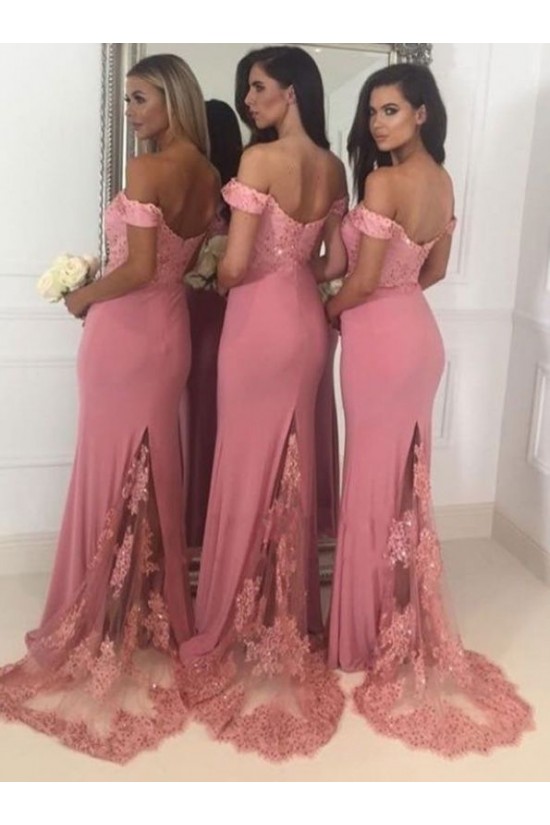 Mermaid Off-the-Shoulder Lace Long Bridesmaid Dresses 3010360 Mermaid Off-the-Shoulder Lace Long Bridesmaid Dresses 3010360