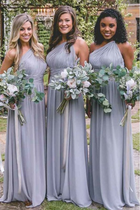A-Line One-Shoulder Long Bridesmaid Dresses 3010367 A-Line One-Shoulder Long Bridesmaid Dresses 3010367