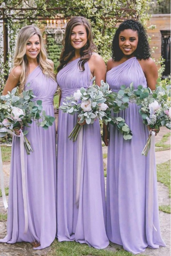 A-Line One-Shoulder Long Bridesmaid Dresses 3010367 A-Line One-Shoulder Long Bridesmaid Dresses 3010367