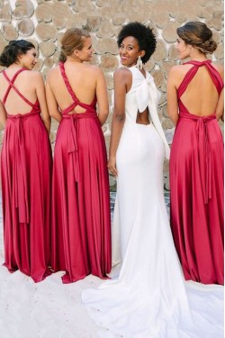 A-Line Long Bridesmaid Dresses 3010385
