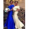Mermaid Off-the-Shoulder Plus Size Floor Length Bridesmaid Dresses 3010431