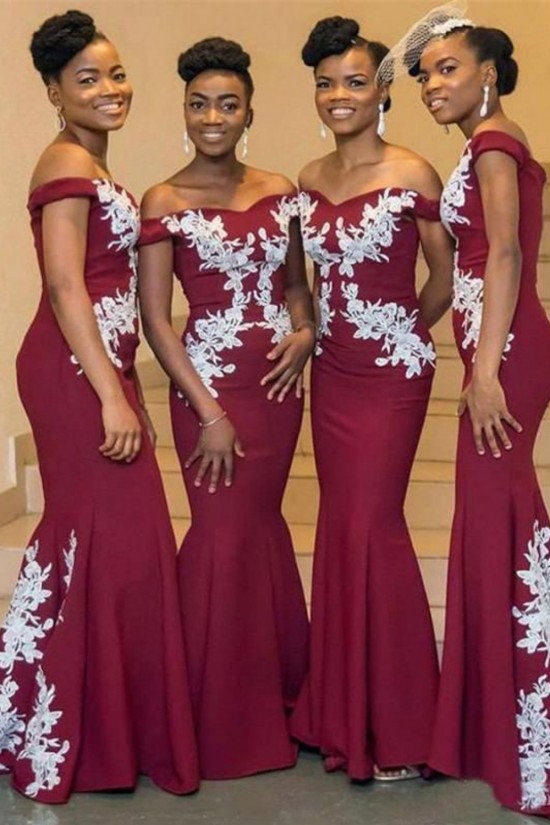Mermaid Off-the-Shoulder Lace Floor Length Bridesmaid Dresses 3010477 Mermaid Off-the-Shoulder Lace Floor Length Bridesmaid Dresses 3010477