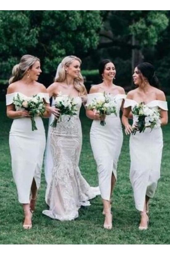 Sheath Off-the-Shoulder Bridesmaid Dresses 3010496 Sheath Off-the-Shoulder Bridesmaid Dresses 3010496