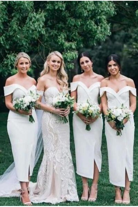 Sheath Off-the-Shoulder Bridesmaid Dresses 3010496 Sheath Off-the-Shoulder Bridesmaid Dresses 3010496