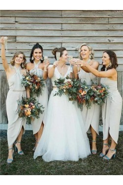 Sheath Halter Bridesmaid Dresses 3010497