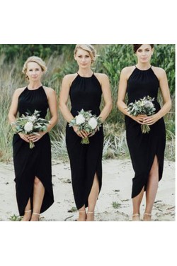 Sheath Black Bridesmaid Dresses 3010507