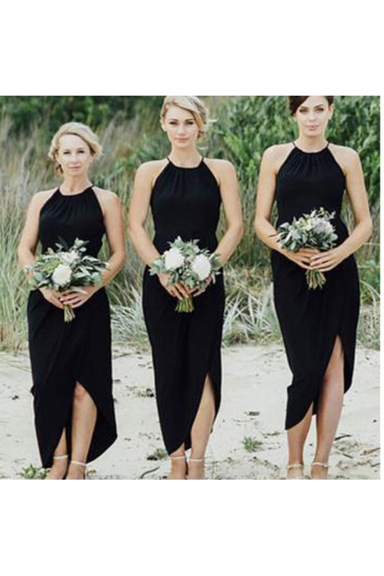 Sheath Black Bridesmaid Dresses 3010507