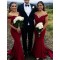 Mermaid Off-the-Shoulder Long Floor Length Bridesmaid Dresses 3010516