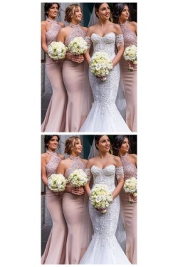 Mermaid Lace Long Floor Length Bridesmaid Dresses 3010517