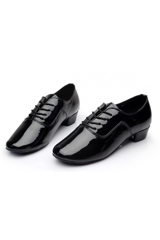 Men's Kids' Black Leatherette Modern Ballroom Latin Dance Shoes Dance Sneakers Flat Heel D603001 Men's Kids' Black Leatherette Modern Ballroom Latin Dance Shoes Dance Sneakers Flat Heel D603001