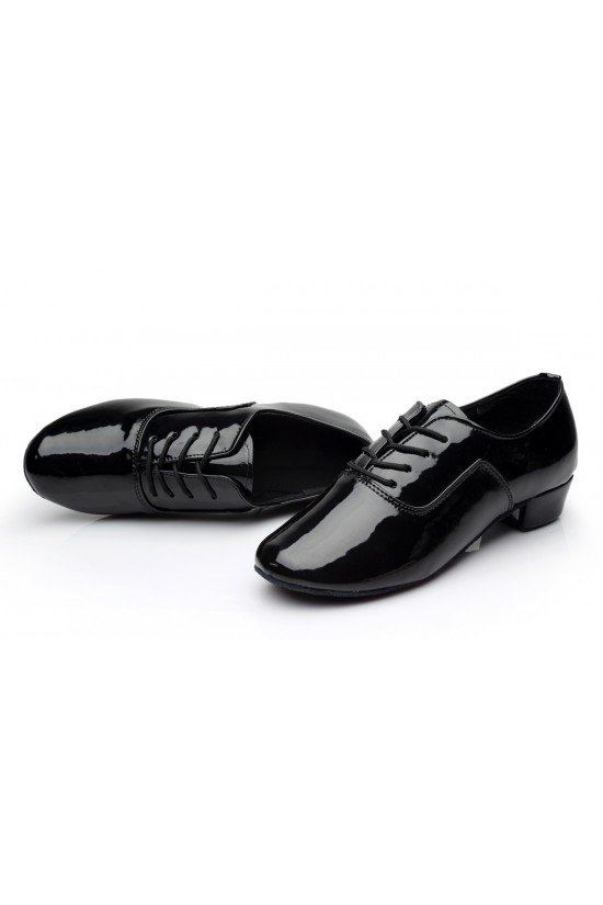 Men's Kids' Black Leatherette Modern Ballroom Latin Dance Shoes Dance Sneakers Flat Heel D603001 Men's Kids' Black Leatherette Modern Ballroom Latin Dance Shoes Dance Sneakers Flat Heel D603001