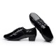 Men's Kids' Black Leatherette Modern Ballroom Latin Dance Shoes Dance Sneakers Flat Heel D603001 Men's Kids' Black Leatherette Modern Ballroom Latin Dance Shoes Dance Sneakers Flat Heel D603001