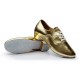 Men's Kids' Gold Leatherette Modern Ballroom Latin Dance Shoes Dance Sneakers Flat Heel D603002