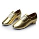 Men's Kids' Gold Leatherette Modern Ballroom Latin Dance Shoes Dance Sneakers Flat Heel D603002 Men's Kids' Gold Leatherette Modern Ballroom Latin Dance Shoes Dance Sneakers Flat Heel D603002