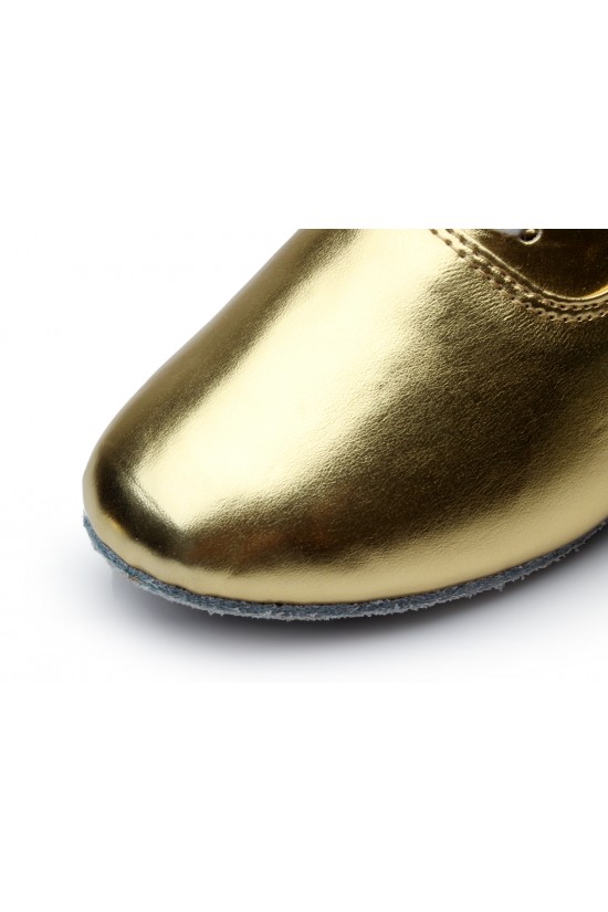 Men's Kids' Gold Leatherette Modern Ballroom Latin Dance Shoes Dance Sneakers Flat Heel D603002 Men's Kids' Gold Leatherette Modern Ballroom Latin Dance Shoes Dance Sneakers Flat Heel D603002