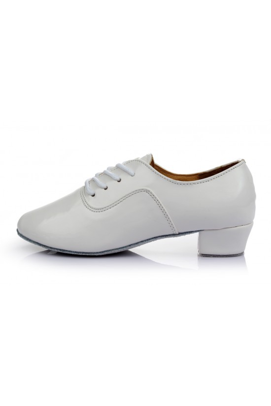 Men's Kids' White Leatherette Modern Ballroom Latin Dance Shoes Dance Sneakers Flat Heel D603003 Men's Kids' White Leatherette Modern Ballroom Latin Dance Shoes Dance Sneakers Flat Heel D603003