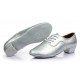 Men's Kids' Silver Leatherette Modern Ballroom Latin Dance Shoes Dance Sneakers Flat Heel D603004 Men's Kids' Silver Leatherette Modern Ballroom Latin Dance Shoes Dance Sneakers Flat Heel D603004