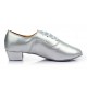 Men's Kids' Silver Leatherette Modern Ballroom Latin Dance Shoes Dance Sneakers Flat Heel D603004 Men's Kids' Silver Leatherette Modern Ballroom Latin Dance Shoes Dance Sneakers Flat Heel D603004