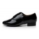 Men's Kids' Black Leatherette Modern Ballroom Latin Dance Shoes Dance Sneakers Flat Heel D603005
