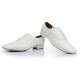 Men's Kids' White Leatherette Modern Ballroom Latin Dance Shoes Dance Sneakers Flat Heel D603006