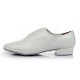 Men's Kids' White Leatherette Modern Ballroom Latin Dance Shoes Dance Sneakers Flat Heel D603006