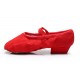 Women's Red Canvas Dance Shoes Ballet/Latin/Yoga/Dance Sneakers Canvas Flat Heel D604004