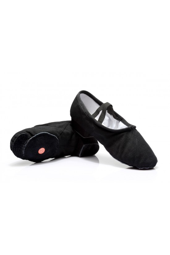 Women's Black Canvas Dance Shoes Ballet/Latin/Yoga/Dance Sneakers Canvas Flat Heel D604006