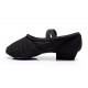Women's Black Canvas Dance Shoes Ballet/Latin/Yoga/Dance Sneakers Canvas Flat Heel D604006