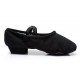 Women's Black Canvas Dance Shoes Ballet/Latin/Yoga/Dance Sneakers Canvas Flat Heel D604006
