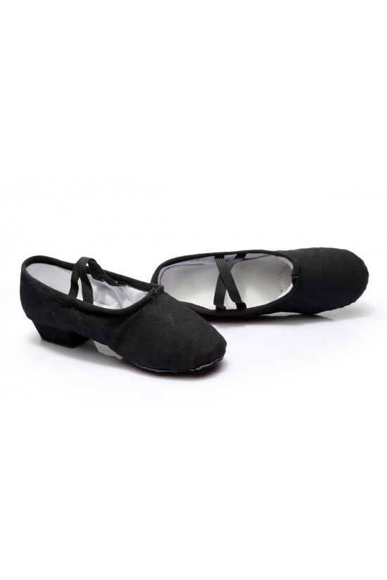 Women's Black Canvas Dance Shoes Ballet/Latin/Yoga/Dance Sneakers Canvas Flat Heel D604006