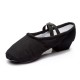 Women's Black Canvas Dance Shoes Ballet/Latin/Yoga/Dance Sneakers Canvas Flat Heel D604006