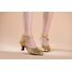Women's Fashion Gold Sparkling Glitter Heels With Ankle Strap Latin Dance Shoes Wedding Party Shoes D801044