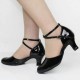 Women's Fashion Heels With Ankle Strap Latin Modern Dance Shoes Black Wedding Party Shoes D801049