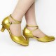 Women's Fashion Heels With Ankle Strap Latin Modern Dance Shoes Yellow Wedding Party Shoes D801050