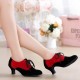 Women's Heels Lace-up Latin Modern Dance Shoes Red Black Wedding Party Shoes D801053