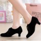 Women's Heels Lace-up Latin Modern Dance Shoes Black Ballroom/Outdoor Dance Shoes D801054