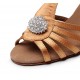 Women's Heels Brown Satin Modern Ballroom Latin Salsa T-Strap Dance Shoes D901016 Women's Heels Brown Satin Modern Ballroom Latin Salsa T-Strap Dance Shoes D901016