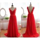 A-Line Long Red Chiffon Prom Evening Formal Dresses ED011079 A-Line Long Red Chiffon Prom Evening Formal Dresses ED011079