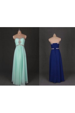 A-Line Sweetheart Beaded Long Chiffon Prom Evening Formal Dresses ED011135