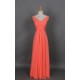 A-Line V-Neck Long Chiffon Prom Evening Formal Dresses ED011146