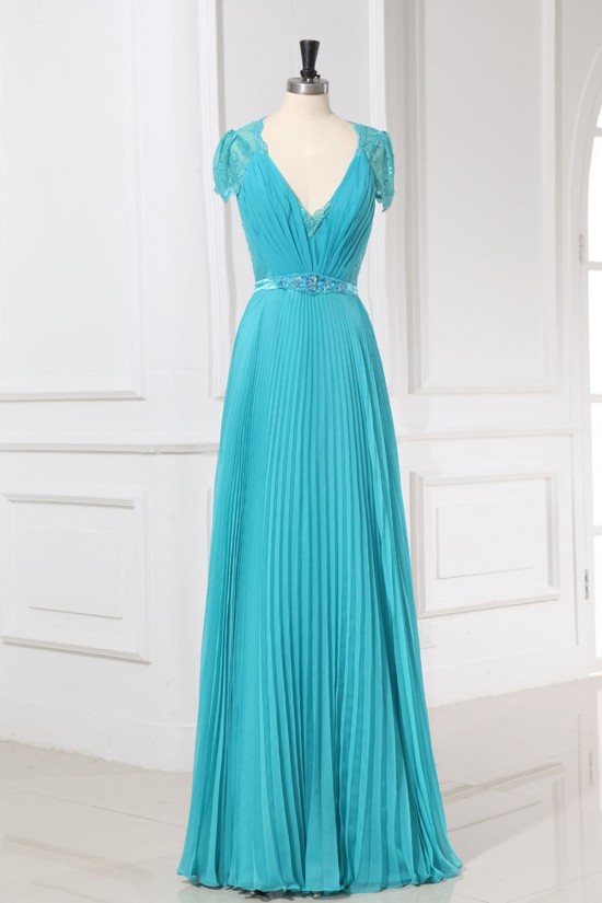 A-Line V-Neck Cap-Sleeve Beaded Long Lace and Chiffon Prom Evening Formal Dresses ED011158 A-Line V-Neck Cap-Sleeve Beaded Long Lace and Chiffon Prom Evening Formal Dresses ED011158