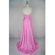 High Low Sweetheart Beaded Pink Chiffon Prom Evening Formal Dresses ED011167