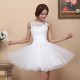 A-Line Bateau Short White Prom Evening Formal Dresses ED011320