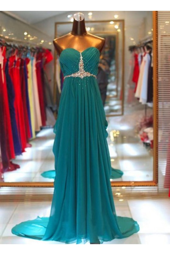 Sheath/Column Sweetheart Beaded Long White Chiffon Prom Evening Formal Dresses ED011420 Sheath/Column Sweetheart Beaded Long White Chiffon Prom Evening Formal Dresses ED011420
