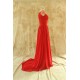 A-Line Beaded Cap-Sleeve Long Red Chiffon Prom Evening Formal Dresses ED011509 A-Line Beaded Cap-Sleeve Long Red Chiffon Prom Evening Formal Dresses ED011509