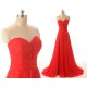 A-Line Sweetheart Long Red Chiffon Prom Evening Formal Dresses ED011548 A-Line Sweetheart Long Red Chiffon Prom Evening Formal Dresses ED011548