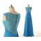 A-Line Jewel Long Applique and Chiffon Prom Evening Formal Dresses ED011562